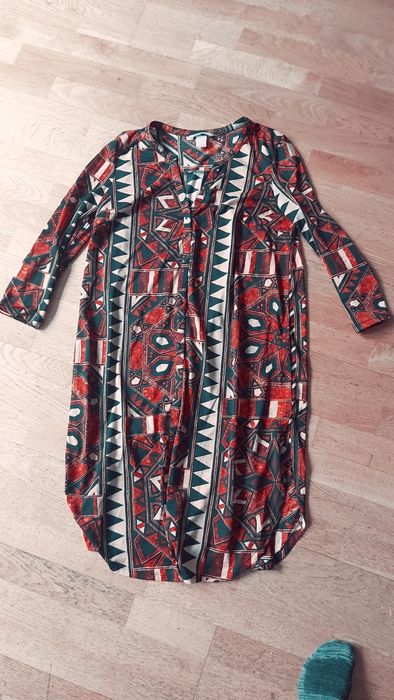 Tunika, koszula w geometryczne wzory, S/36