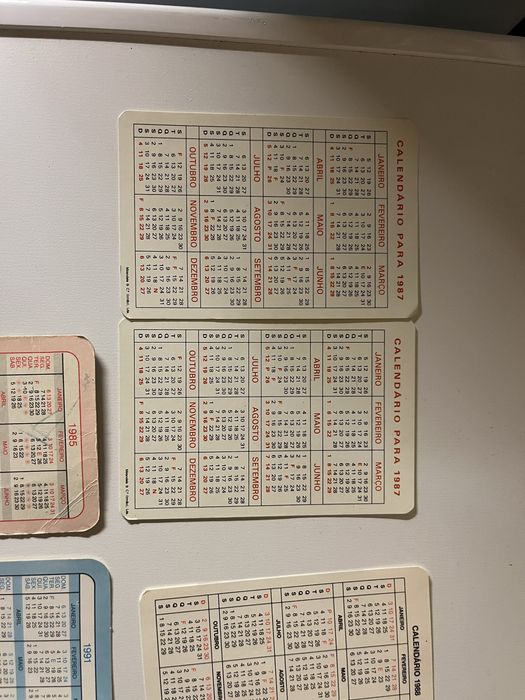 20 Calendários da Lotaria e totobola década 80