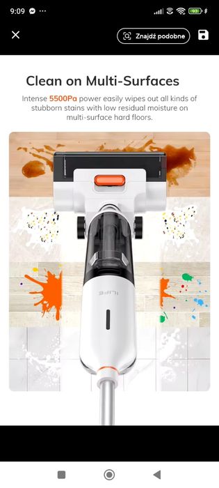 NOWY odkurzacz z funkcją MOPOWANIA Ilife W90