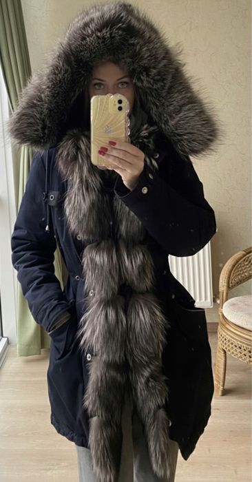 Парка с мехом чернобурки