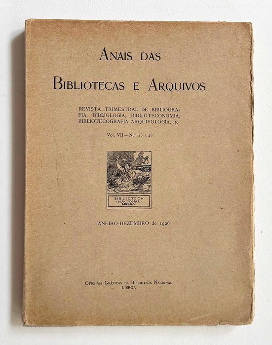 Anais das Bibliotecas e Arquivos_Janeiro-Dezembro de 1926