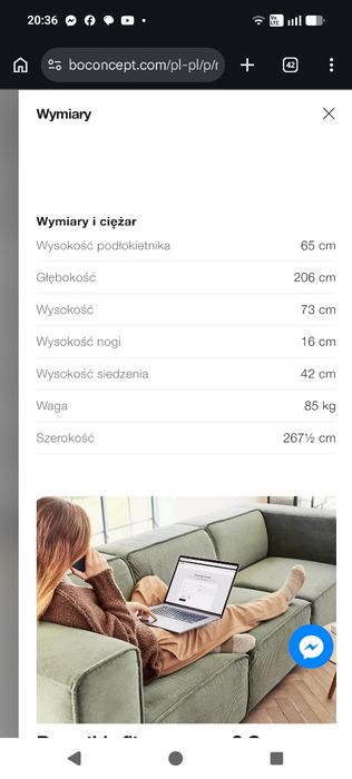 Kanapa narożna lewa