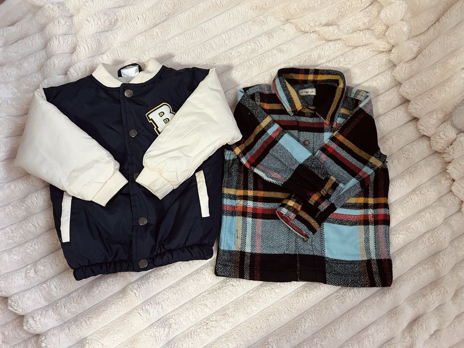 Осіння куртка та тепла сорочка F&F для хлопчика