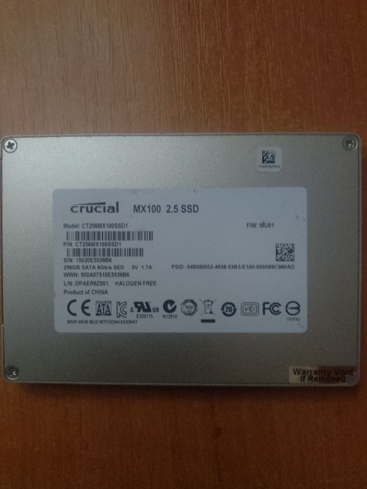 Ssd Crucial  256 GB