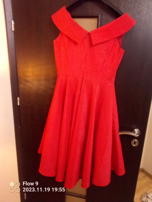 Sukienka elegancka na wesele andrzejki sylwester czerwona 42