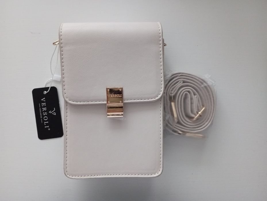 Mała torebka beżowa, nowa