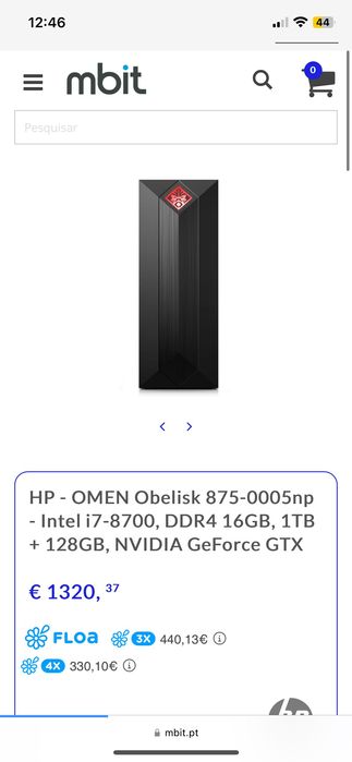 Torre PC Gaming HP OMEN