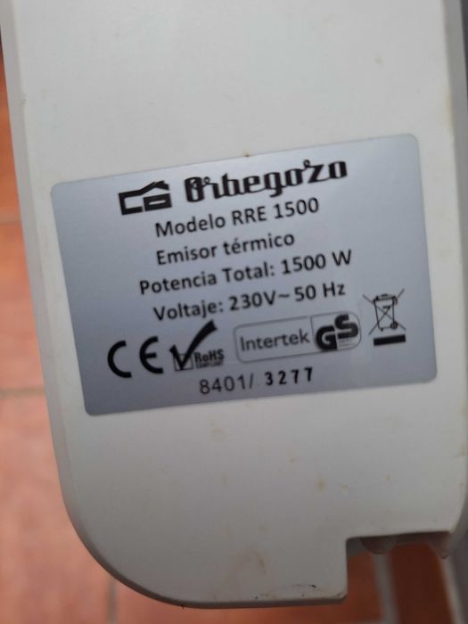Emissor termico Orbegozo 1500w aquecedor