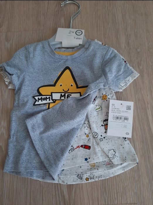 2 T-shirts menino 6-9m (68cm)