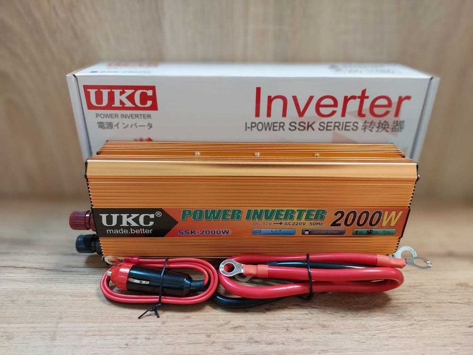 Инвертор • Преобразователь напряжения 12v-220v 2000W •Інвертор напруги