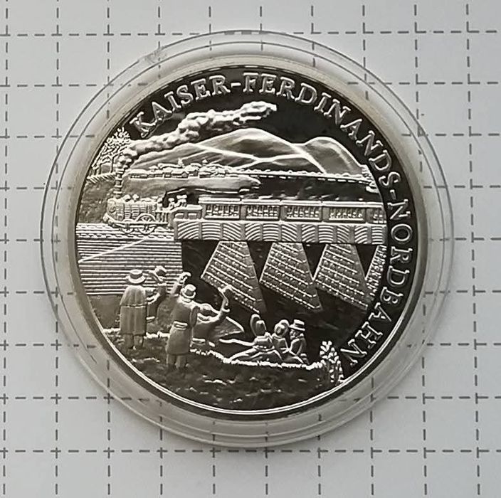 Австрія 20 євро 2007р. СРІБЛО. ПРУФ. Північна залізниця Фердинанда