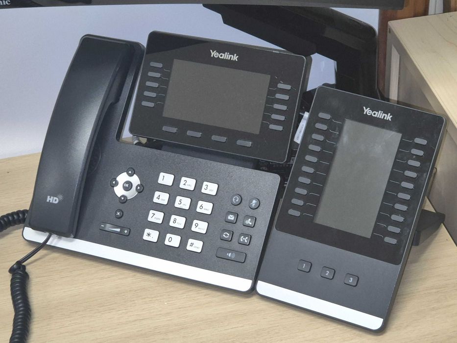 Telefone Yealink SIP-T54W - Lote 17x  + 3 Módulos Expansão EXP50 com Wi-Fi e Bluetooth (Excelente Estado)