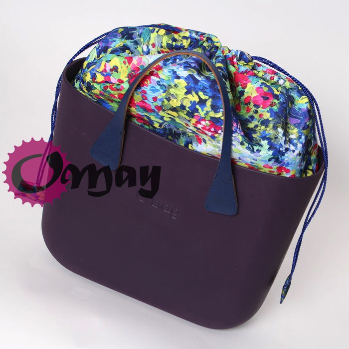 Organizer Worek do OBAG STANDARD kwiaty chabrowy różowy komin VIP OMAY
