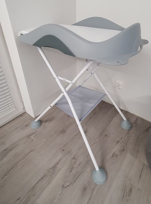 Przewijak dla dziecka + stojak Beaba Cameleo noworodek niemowlak szary
