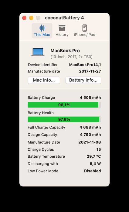 MacBook Pro 13" i5 8/128GB Nowy Top Case i bateria