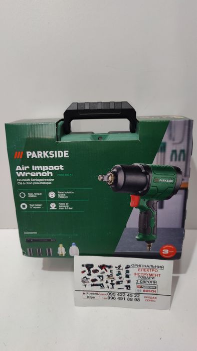 МОЩН ударний пневмо гайковерт зНімеччин Parkside PDSS 850/ключ/пневмат