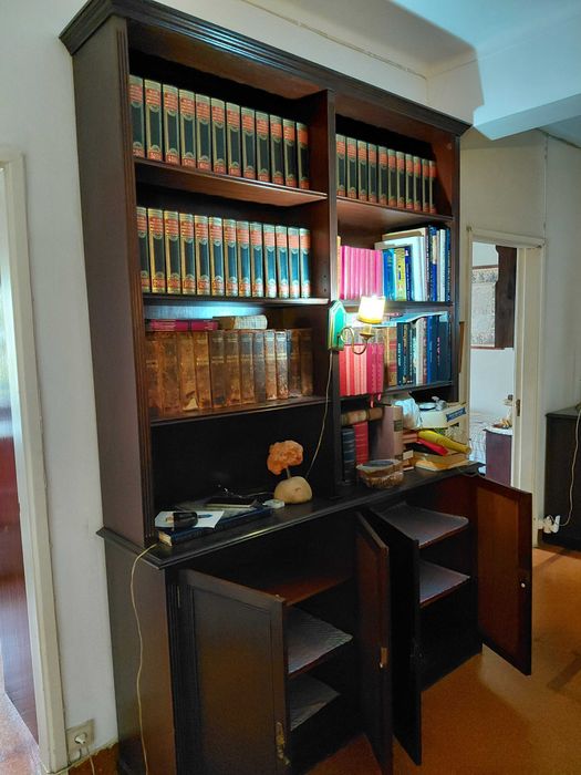 Móvel Antigo com Estante para Livros
