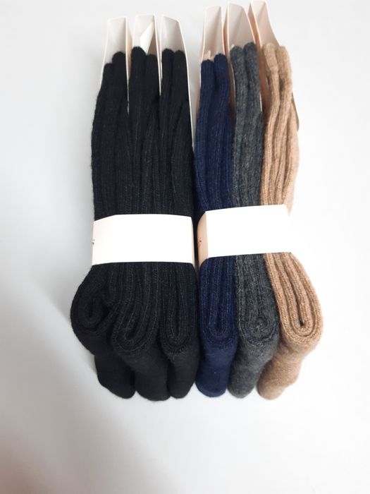 6 pares de meias novas em lã, tamanho 35-40