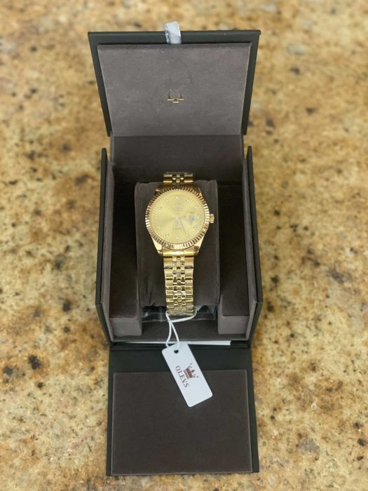 Zegarek Męski Eleganckie Złoto Ø42 mm Gratis!