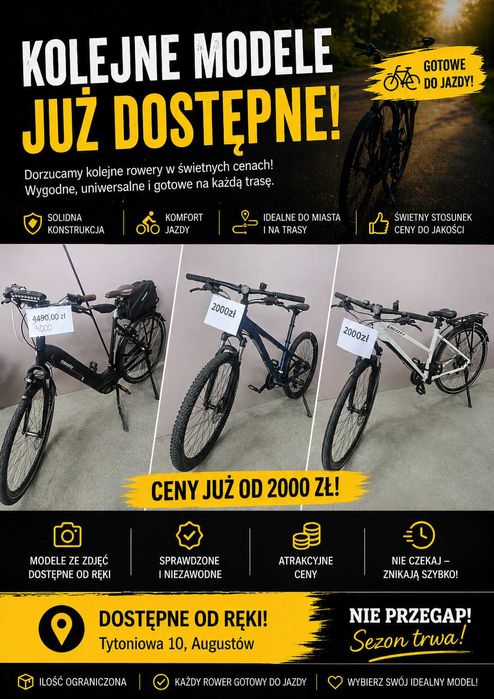 Sprzedaż rowerów od ręki