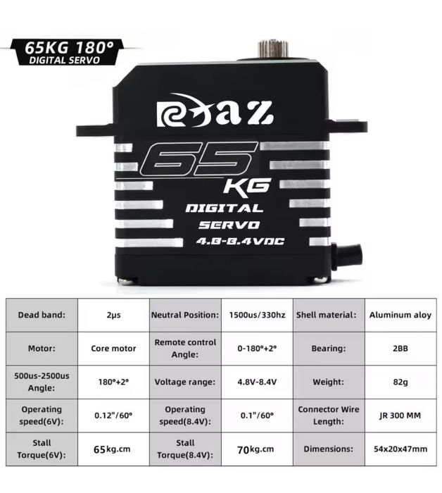 Servo digital RC em metal da Marca EAZ D2650st