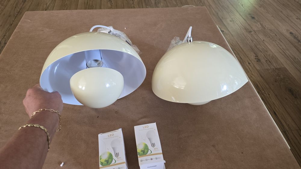 2 nowe lampy nad stół, barek średnica 25 cm
