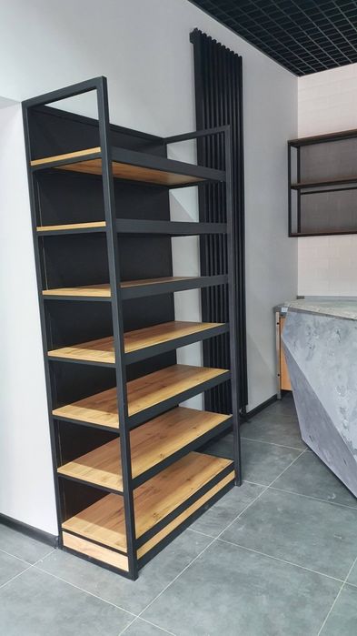 Торгові стелажі та торговельне обладнання с торговими горками