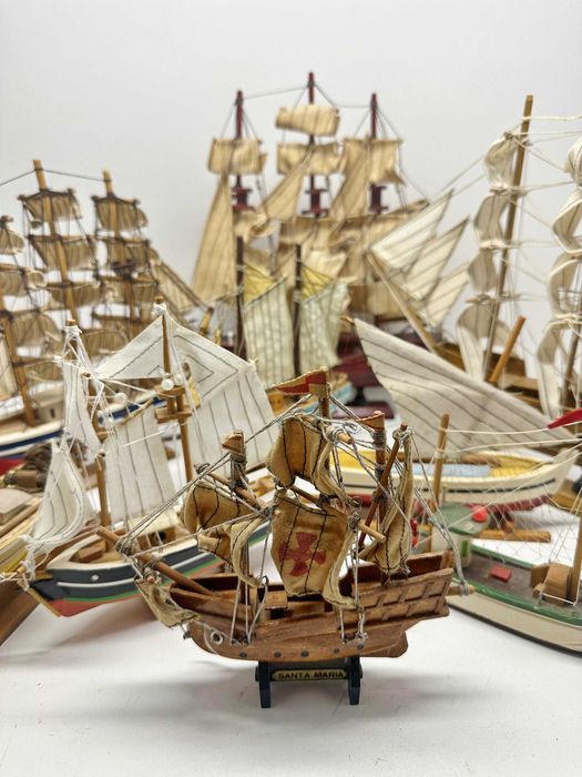 LOTE 10 Barcos decorativos artesanais