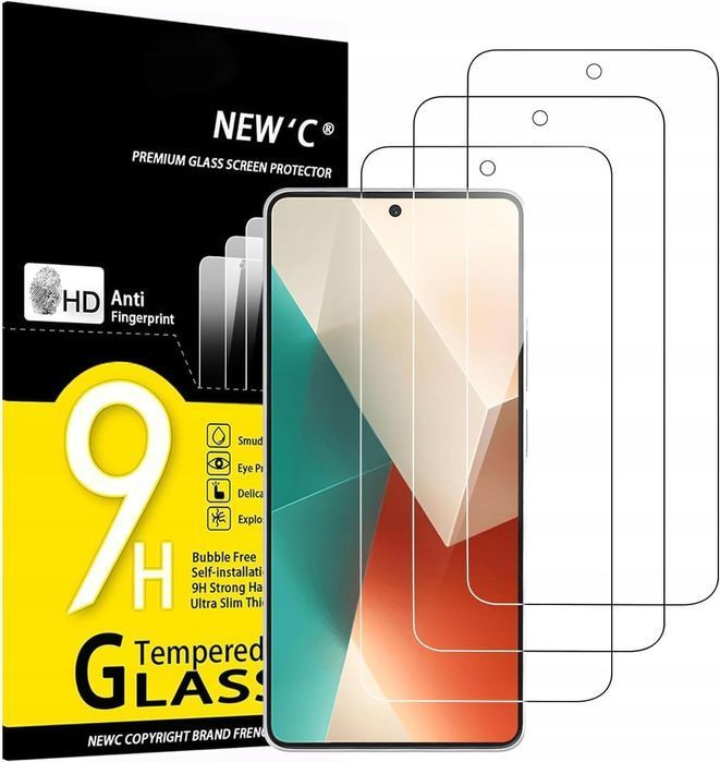 new'c 3sztuki szkło dla xiaomi redmi note 13 5g/4g