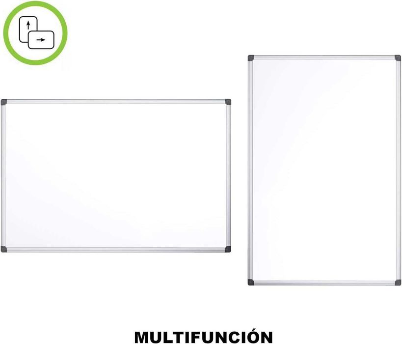 Quadro magnético branco, lacado com moldura de alumínio 45 x 30cm