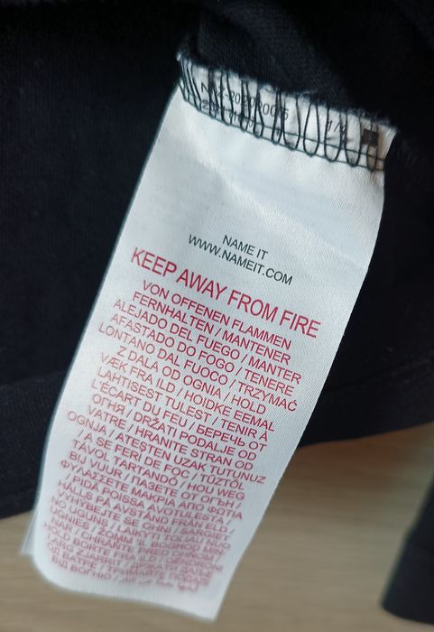 Name it bluzka z długim rękawem czarna bawełna 146-152cm