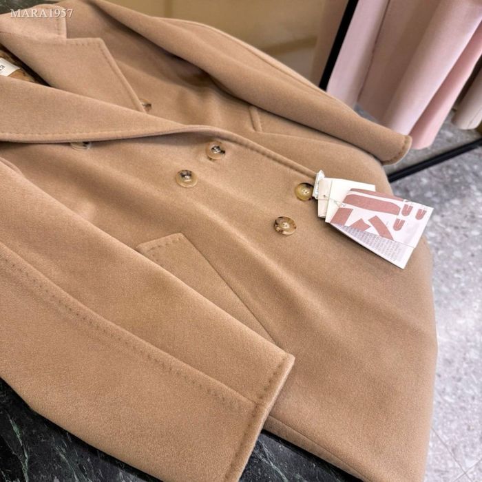 Пальто Max Mara 101801 90% вовна та 10% кашемір, Макс Мара беж