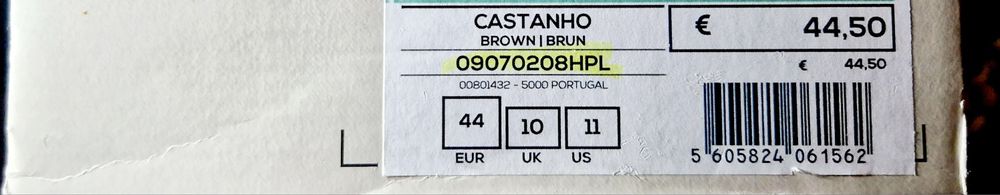 Sapatos de vela mocasines n 44.5 Premium
Em cabedal de qualidade super