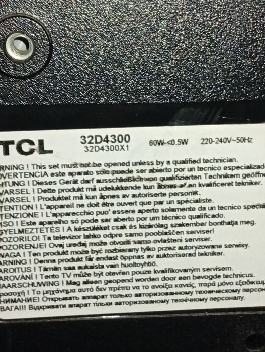 Plasma TCL de 32 polegadas para pecas