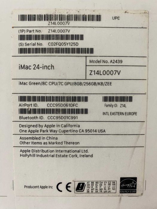 iMac 24-inch, M1, 2021