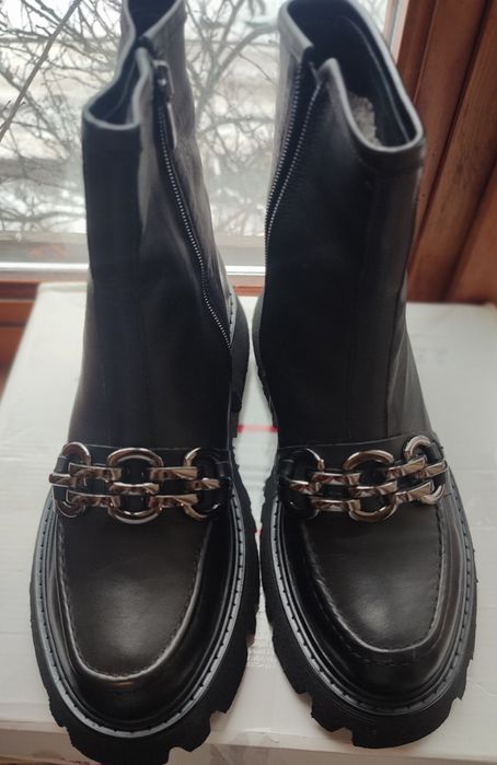 Зимние кожаные сапоги YUSSI Турция