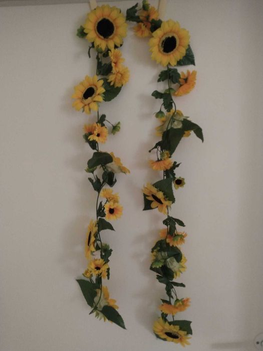 Girlandy z sztucznych słoneczników