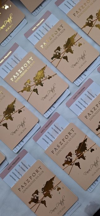 Zaproszenie ślubne paszport