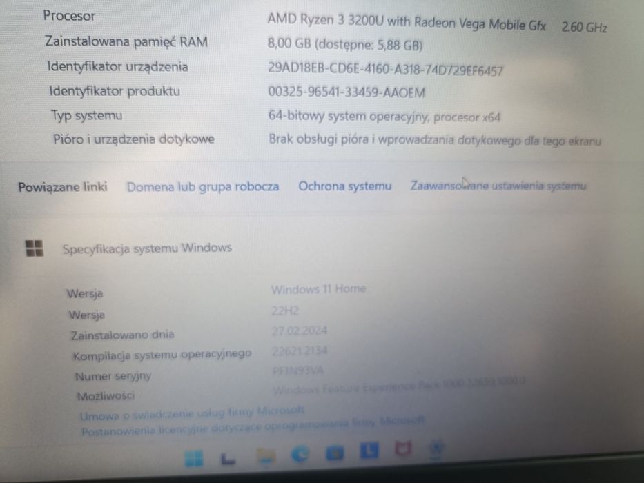 Sprzedam laptop Lenovo IdeaPad L340-15API