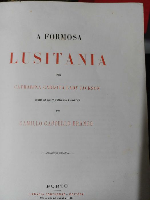 LIVRO RARO A FORMOSA LUSITANIA