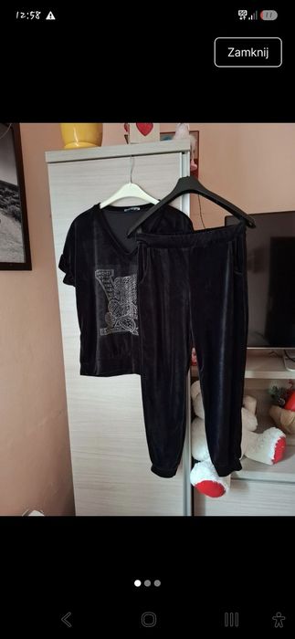 dres welurowy komplet uniwersalny sm
