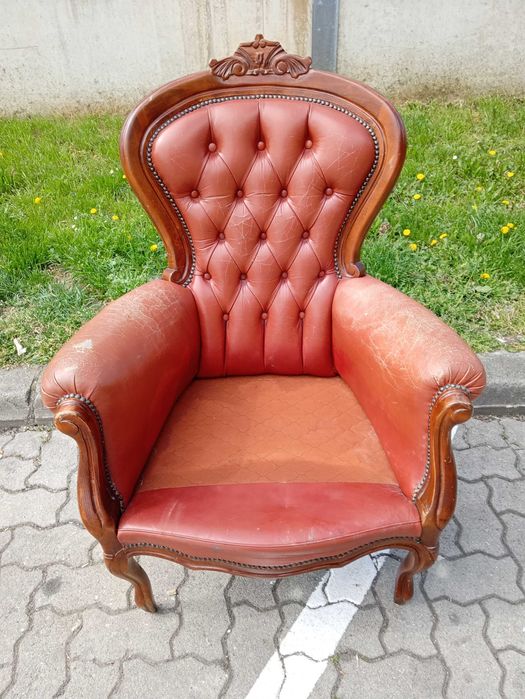 Fotel skórzany włoski