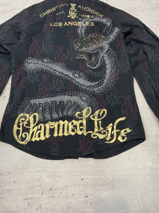 Christian Audigier damska koszula y2k rozmiar XL