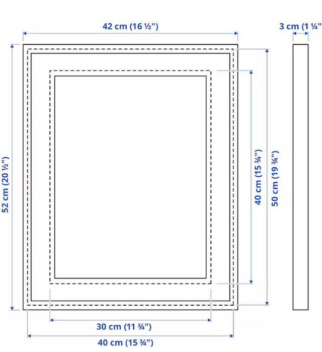 Ramka, rama czarna IKEA 40x50 cm – 2 sztuki
