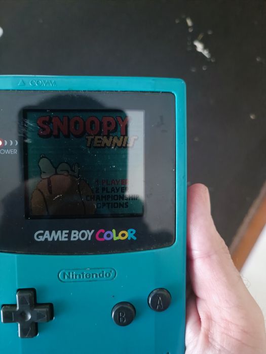 Gameboy colour teal com caixa e manuais