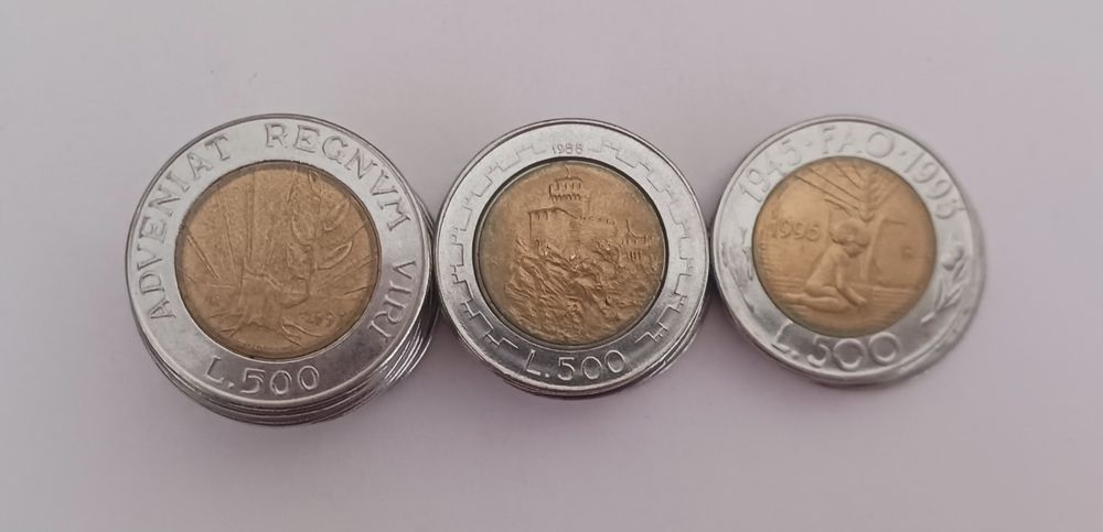 500 Lire San Marino - 8 moedas diferentes