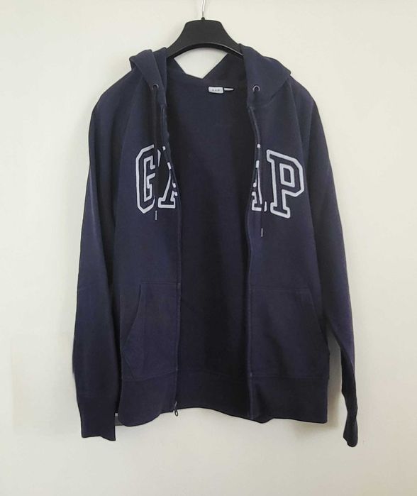 GAP bluza dresowa dla dziewczynki granatowa rozpinana z kapturem 36/38