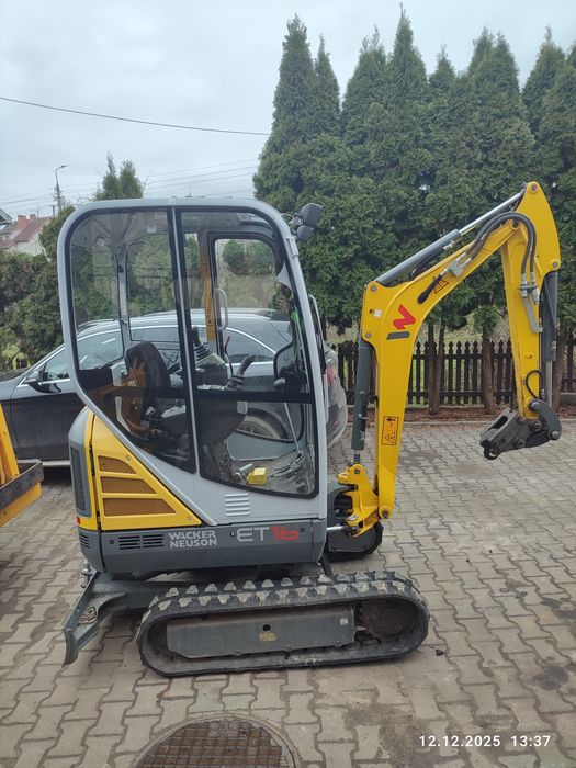 Wacker neuson et16 2019 r 1100h minikoparka bobcat cat yanmar