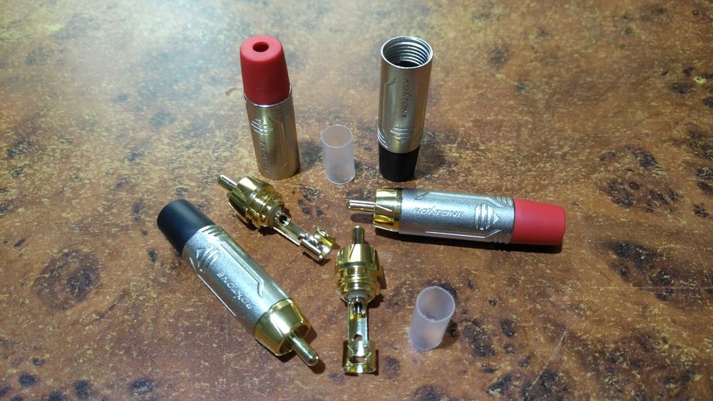 RCA прямые, угловые, штаны, феррит-фильтр TDK 7мм, кабель MOGAMI W2534