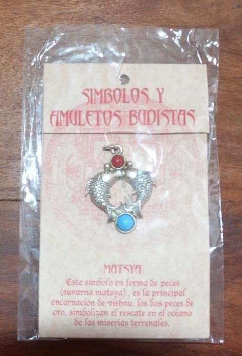 Símbolo Budista Mtsya (Peixes) - Pendente para Colar